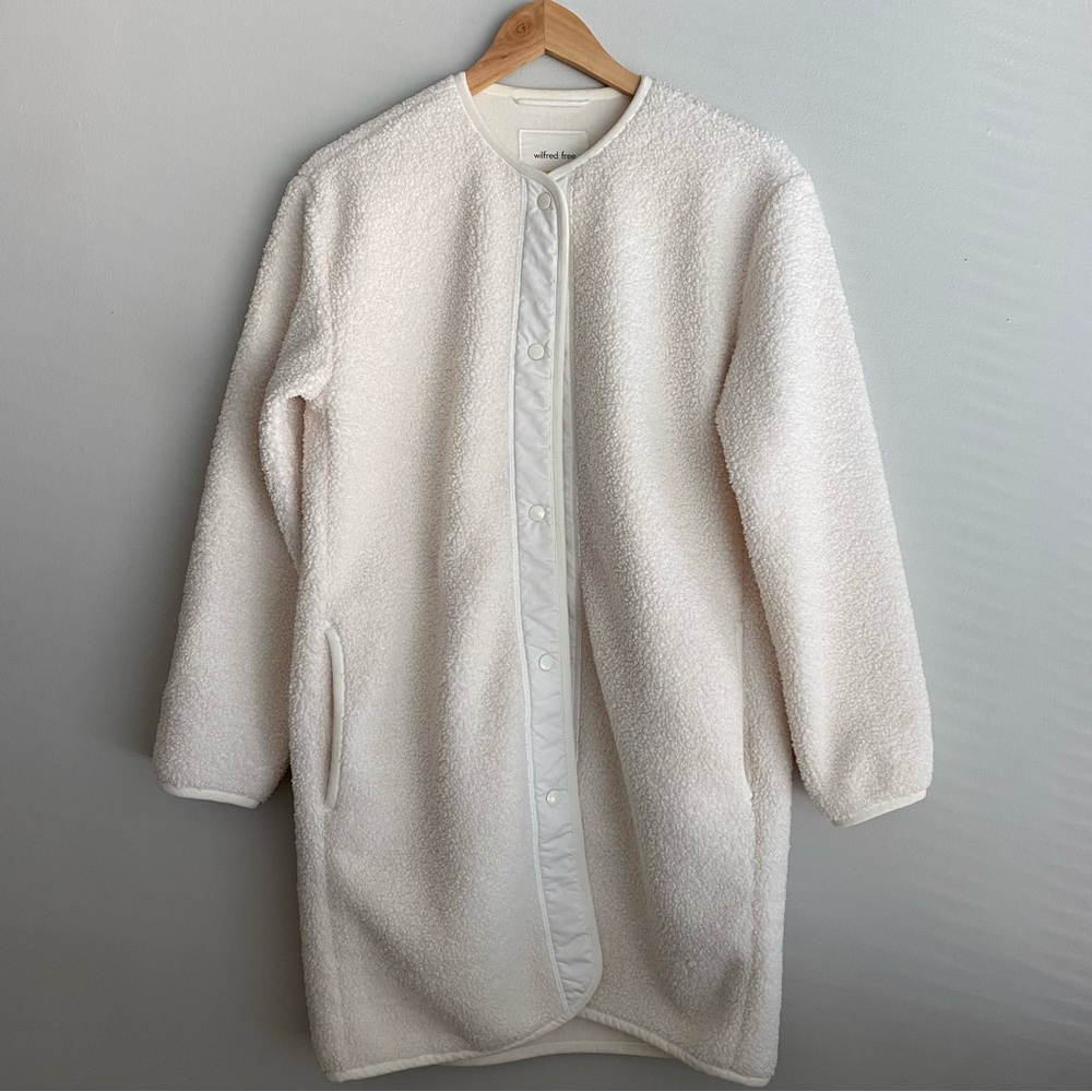 Wilfred Sherpa Long Liner Birch Colour & Bonus Birch Fitted Stretchy Dress